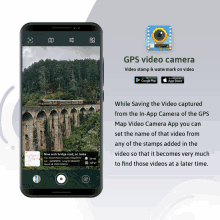 a phone with a gps video camera app installed on it