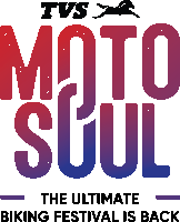 a logo for tvs moto soul the ultimate biking festival