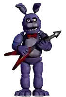 bonnie from five nights at freddy 's holding a guitar