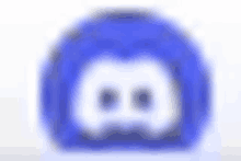 a blurry picture of a discord logo on a white background .