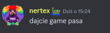 a nertex sticker with a rainbow pig and the words dajcie game pasa