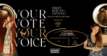 a poster that says first round voting on it