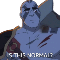 a cartoon of a man with the words " is this normal " on the bottom