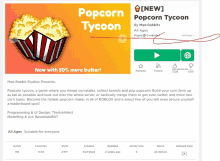 an advertisement for popcorn tycoon by mad rabbit studios