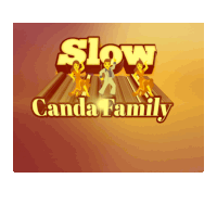 a poster that says slow canda family with a man and two women dancing