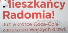 a sign in a foreign language that says lieszkany radomia