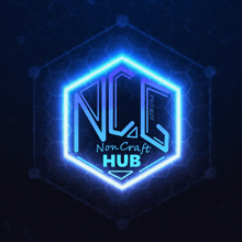 a neon sign that says ncl non craft hub on it