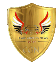 a gold shield with cars groups news egypt written on it