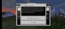 a screenshot of a game that says you need permission on it