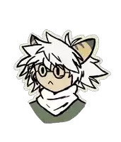 a drawing of a cat with glasses and a scarf