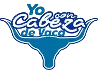 a logo for yo con cabeza de vaca with a bull 's horn