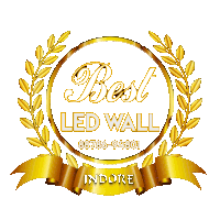 a gold laurel wreath with the words best led wall inside