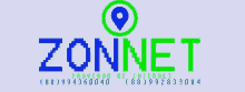 a blue and green logo for a company called zonnette