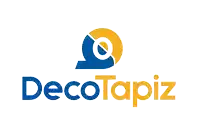 a blue and yellow logo for decotapiz