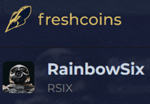 a rainbow six rsix logo with a picture of a man