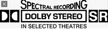 a black and white logo for spectral recording dolby stereo sr