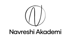 a logo for navrishi akademi with a circle in the middle