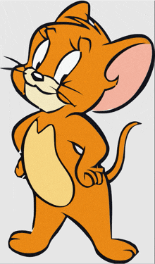 jerry from tom and jerry is standing with his arms crossed