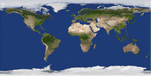 a map of the world with a white circle in the middle of it