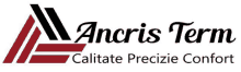 a logo for ancris term with a red triangle