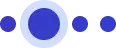 four blue circles are lined up in a row on a white background .