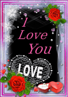 a picture frame that says i love you on it