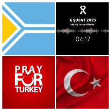 a poster that says pray for turkey is surrounded by flags