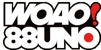 a logo for wo40 88uno with a red circle