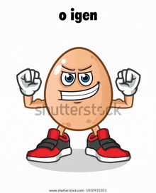 a cartoon illustration of an egg with a face and arms and legs .