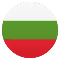 a circle with a green white and red flag on it