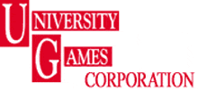 a logo for university games corporation is shown on a white background