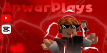 a red background with anwarplays and a youtube icon