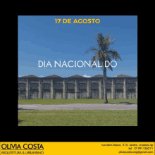 an advertisement for dia nacional do olivia costa