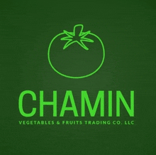 a green logo for a vegetable and fruit trading company