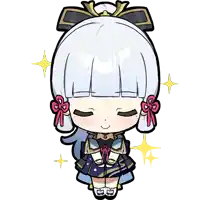 a cartoon of a girl with white hair and a bow in her hair