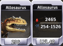 a picture of an allosaurus next to a picture of an allosaurus