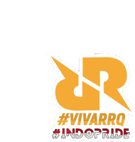 a yellow logo with the words #vivarro #indopride on it