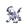 a pixel art drawing of a pokemon with wings and horns .