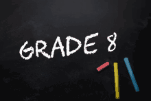 the word grade is written on a blackboard with chalk