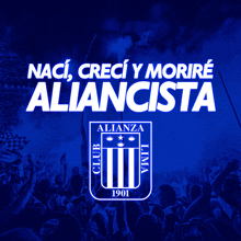 a blue background with a logo for the club alianza lima 1901