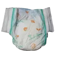 a diaper with a butterfly and leaves design on it