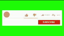 a hand is pointing to the subscribe button on a green screen