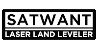 the logo for satwant laser land leveler is black and white