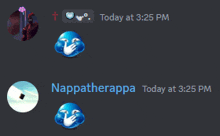 a screenshot of a discord conversation between nappatherappa and someone else