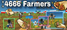 a screenshot of a game called 4666 farmers with a bunch of burritos