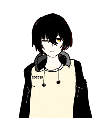 a drawing of a boy wearing a soccer hoodie