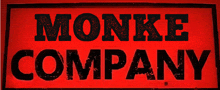 monke company is written in black on a red background