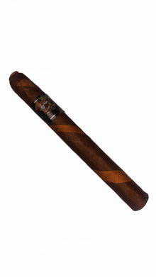 a cigar with a black ring that says ' a ' on it is on a white background