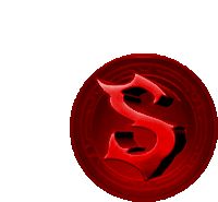 a red circle with the letter s in the center