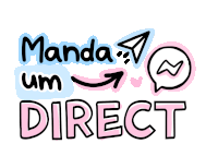 a sticker that says manda um direct with a messenger icon